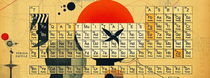 Periodic Table Trends Quiz