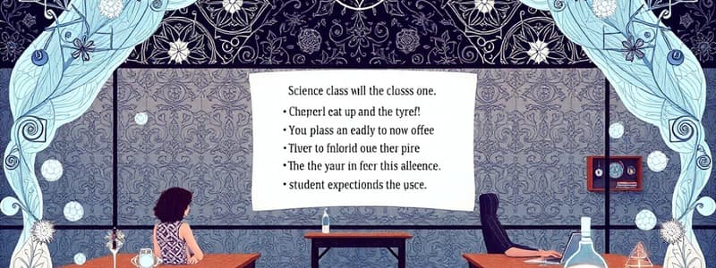 Science Class Rules