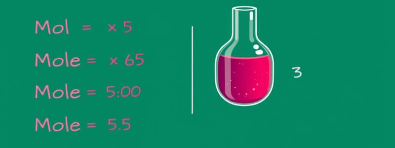 Chemistry Molar Calculations Quiz