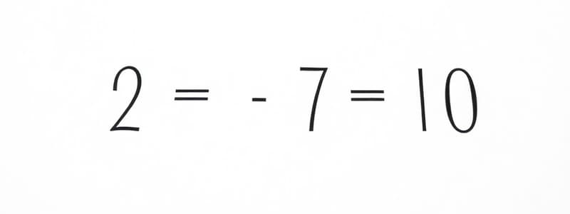 Mathématiques : Ensembles entiers et opérations