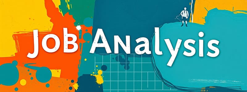 Job Analysis - Task, KSA & Person