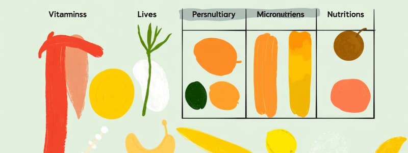 Dietary Reference Intake for Vitamins