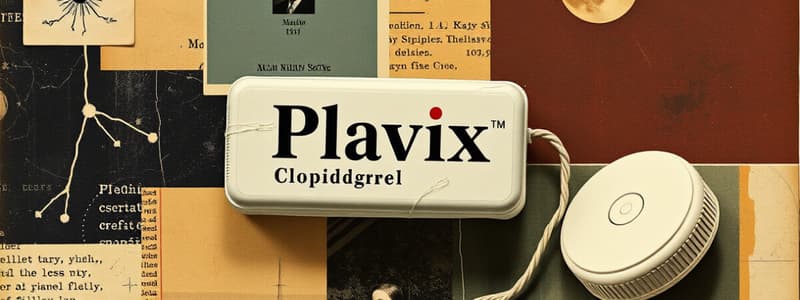 Plavix Drug Flashcards