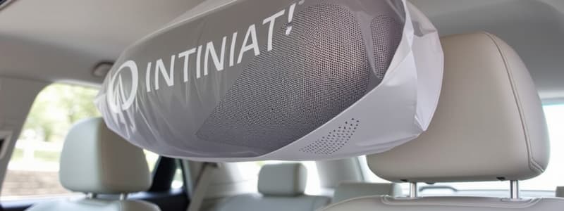 Airbag Configuration in Infiniti QX60