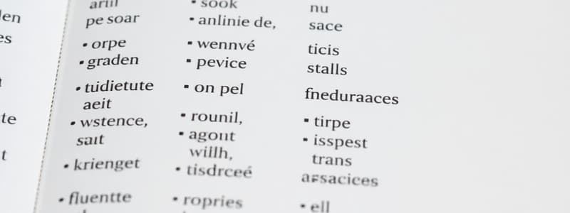 French Adjectives List