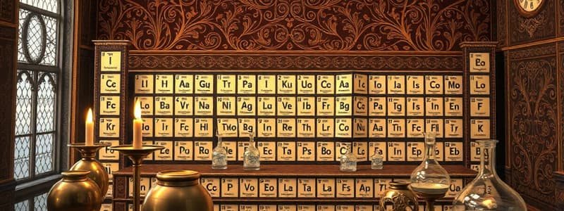 Chemistry: Early Classification of Elements