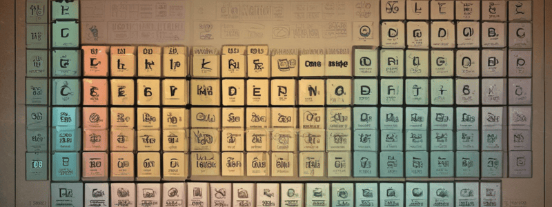 Diagonal Relationships of Elements in The Periodic Table