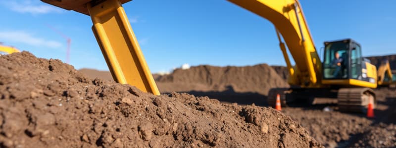 Excavation Safety and Soil Properties Quiz