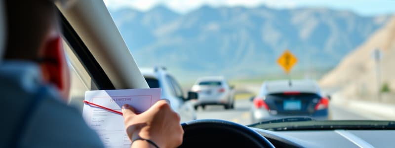 Utah Driver's Permit Practice Test