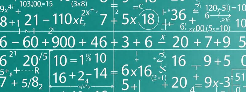 Mathematics Fundamental Concepts Quiz