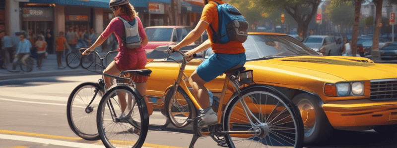 Pedestrian Safety and Bicycle Laws Quiz