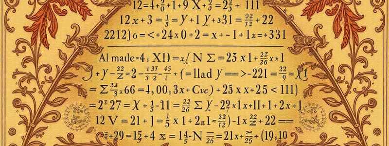 Algebra Concepts and Applications