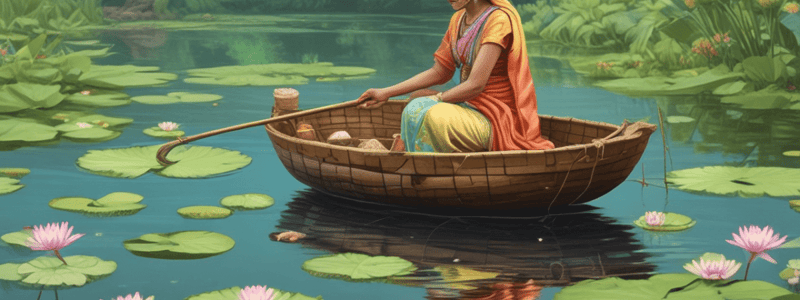 Harvesting Water Lily Seeds in Bihar, India