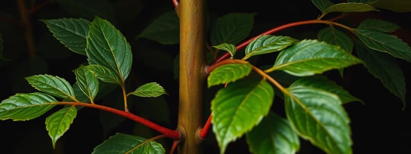 Plant Biology Quiz on Vascular Cambium