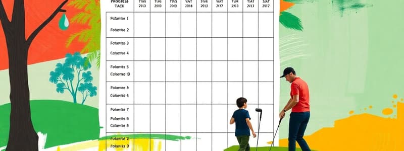 Junior Golf Academy Progress Tracking