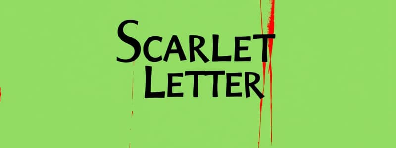 Scarlet Letter Chapters 12-16 Vocabulary Quiz