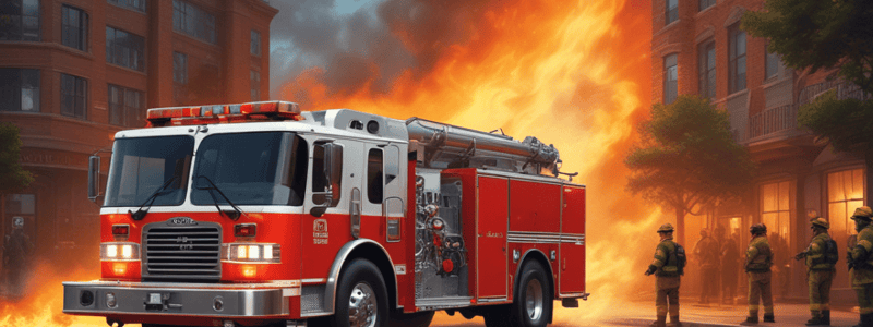 Fire Suppression (First Due Truck) Operations Quiz