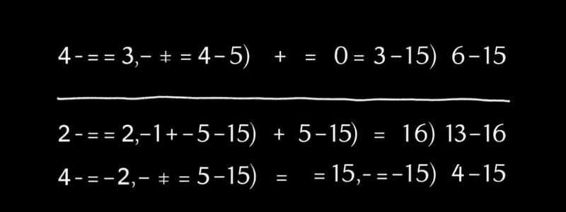 Algebra Fundamentals and Operations with Integers