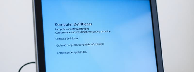 Introduction to Computers