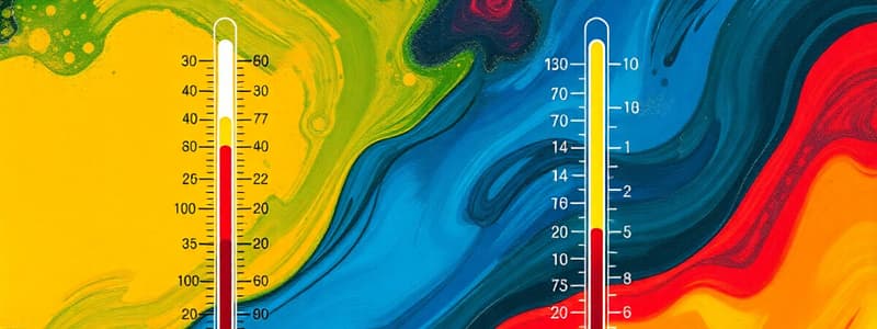 Temperature Concepts and Conversion Quiz