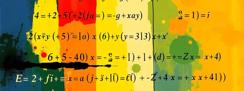 Mathematical Equations and Operations