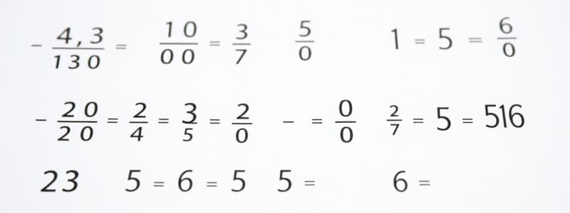 Fractions and Decimals Quiz - Math Class 7