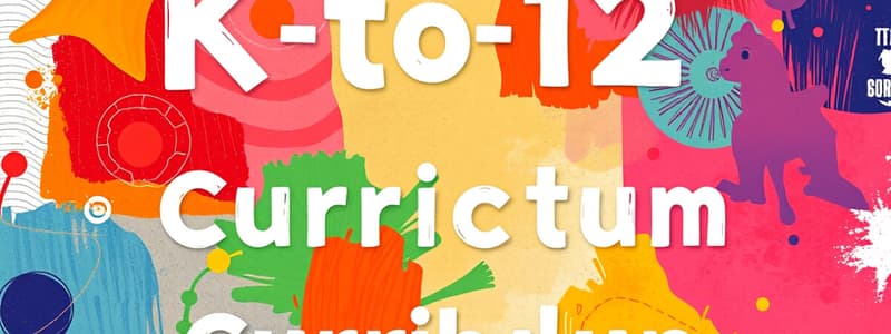 K to 12 Curriculum Support Module