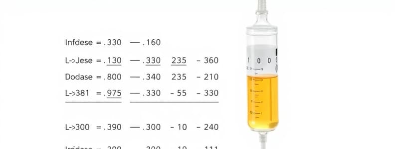 IV Infusion Calculations Quiz