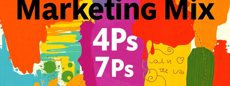 Marketing Mix and the 7Ps