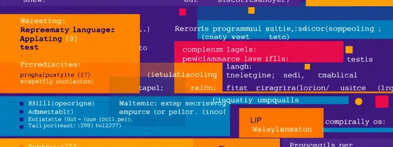 Programming Languages Quiz