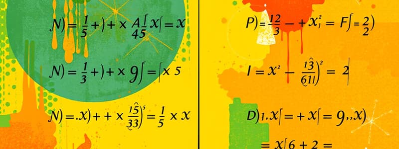 Algebra 2 - Quadratic Equations Flashcards