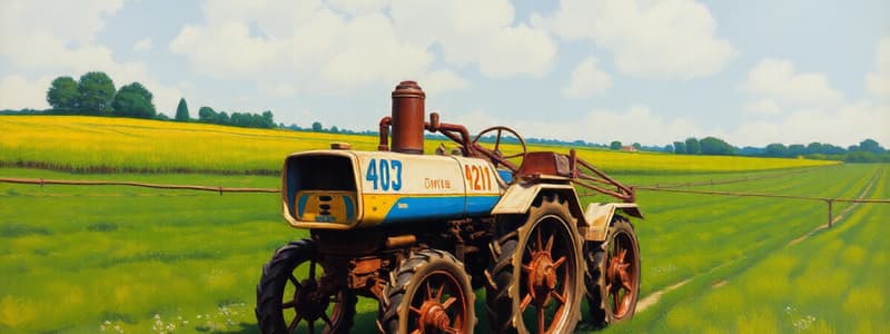 Agricultural Implements and Equipment Quiz