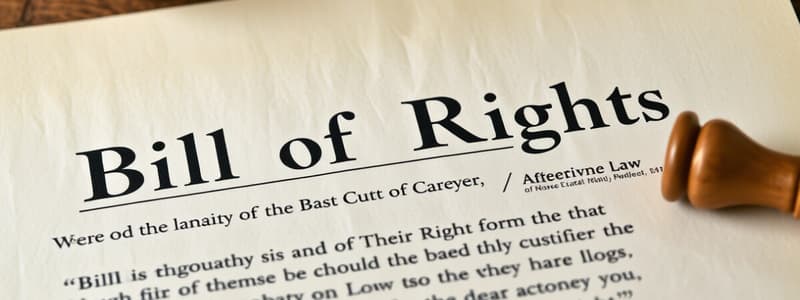 The Bill of Rights Flashcards