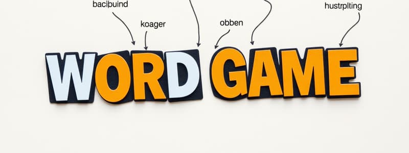 Terminologies in Word Game