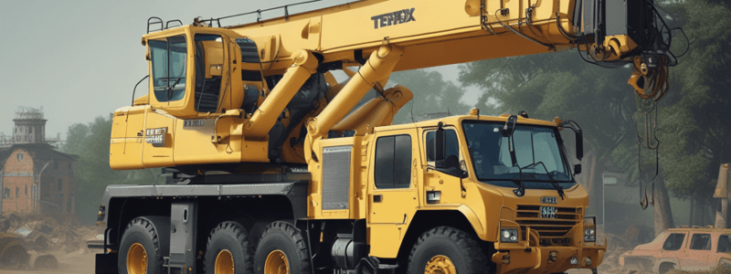 Terex/Atlas 600.2 M1 Crane Specifications Quiz