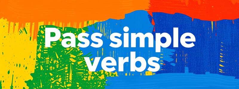 Past Simple Irregular Verbs Quiz