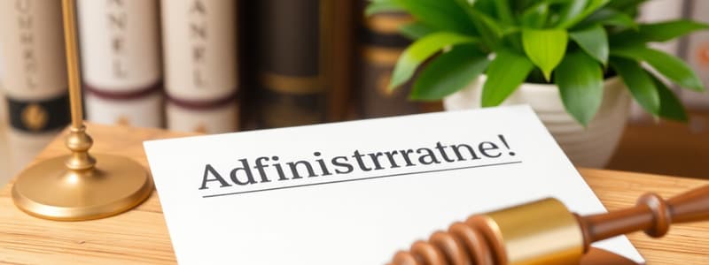 Introduction to Administrative Law