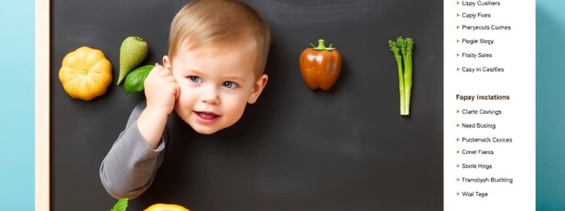 Life Cycle Nutrition: Toddlers to School-Aged Children