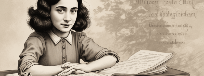 Analyzing Diary of a Young Girl by Anne Frank