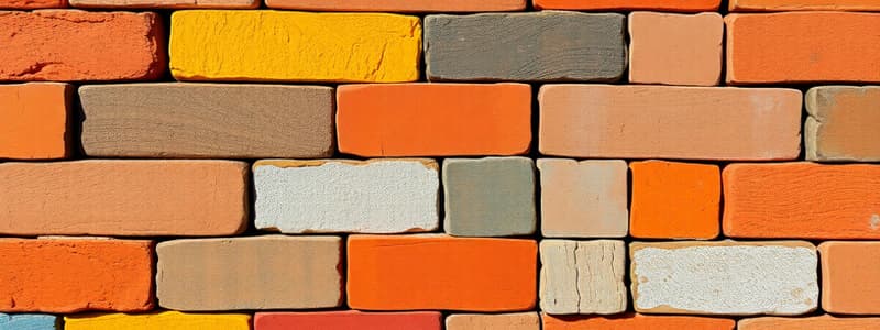 Classification and Manufacturing of Bricks