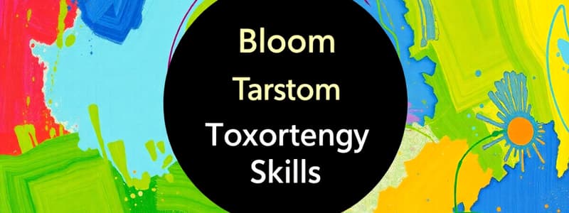 Bloom's Taxonomy and Competency in Education