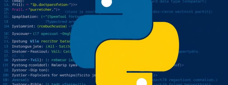 Introduction à la Programmation Python