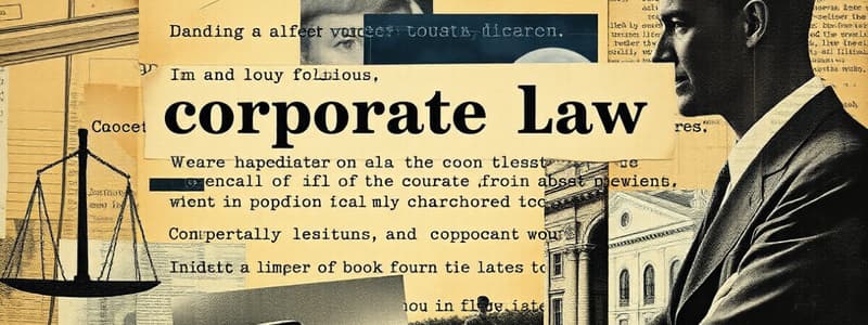 Corporate Law and Contract Terms Quiz