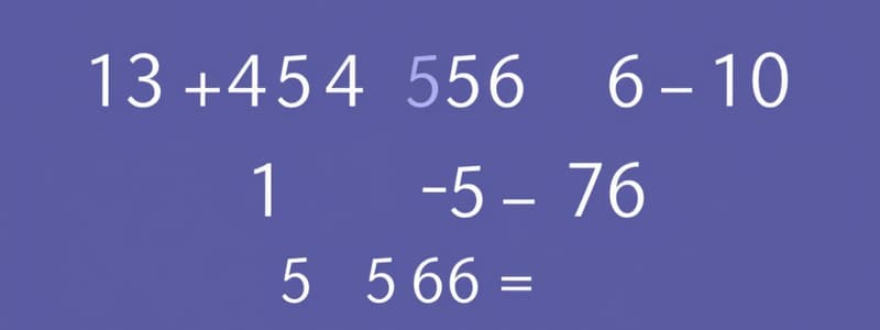 Real Number System Overview