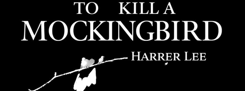 To Kill a Mockingbird: Character List