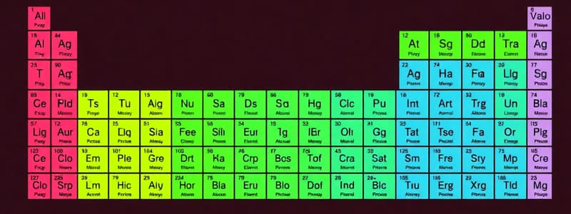 The Periodic Table Overview