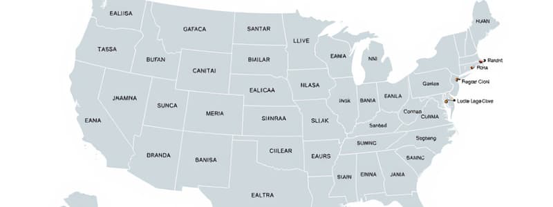 Estats e Capitals de l'Oèst e Sud-Oèst