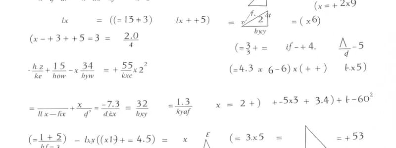 Algebra Class: Straight Lines & 3D Shapes