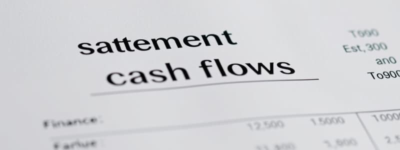 Statement of Cash Flows Overview