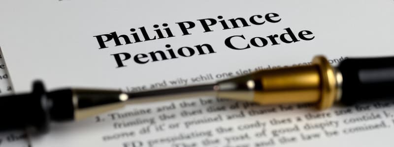 Philippine Penal Code - Key Articles